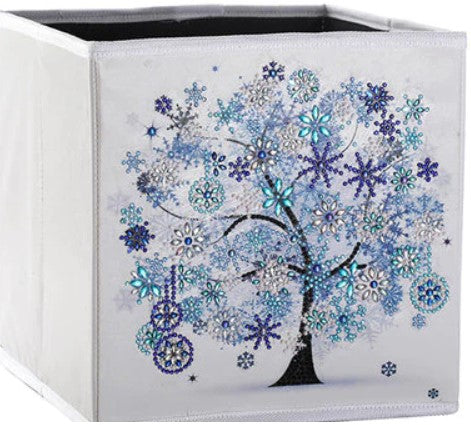 Craft kits and Hobbies - DIY Diamond Painting Storage box (Ice Blue Tree)