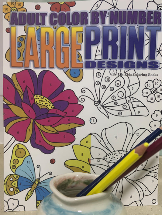 Coloring By Numbers - Large Print Designs