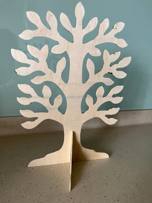 Craft Kits and Hobbies - Wooden 'Jewellery Tree" (unpainted)
